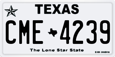 TX license plate CME4239