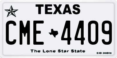 TX license plate CME4409