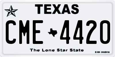 TX license plate CME4420