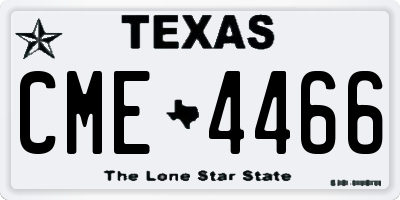 TX license plate CME4466