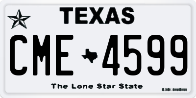 TX license plate CME4599
