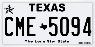 TX license plate CME5094