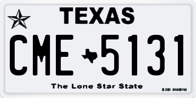 TX license plate CME5131
