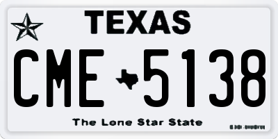 TX license plate CME5138