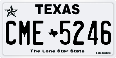 TX license plate CME5246