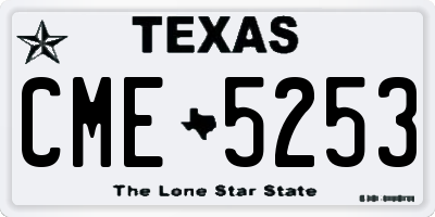 TX license plate CME5253