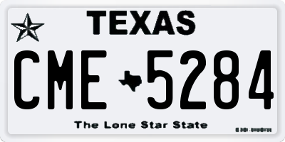 TX license plate CME5284