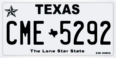 TX license plate CME5292