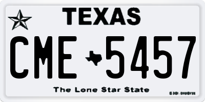 TX license plate CME5457