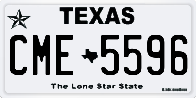 TX license plate CME5596