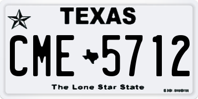 TX license plate CME5712