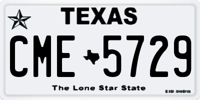 TX license plate CME5729