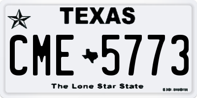 TX license plate CME5773
