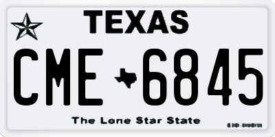 TX license plate CME6845