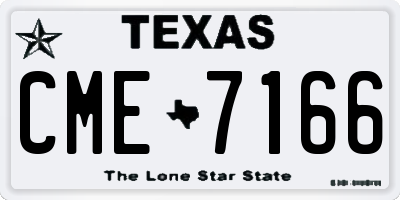 TX license plate CME7166