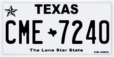 TX license plate CME7240