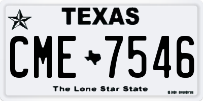 TX license plate CME7546