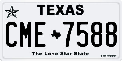 TX license plate CME7588