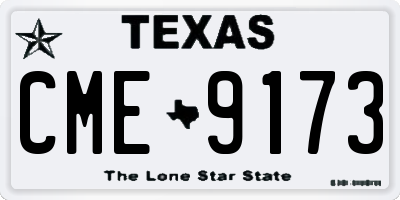 TX license plate CME9173