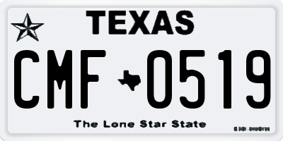 TX license plate CMF0519