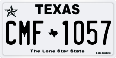 TX license plate CMF1057