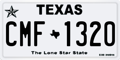 TX license plate CMF1320