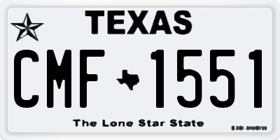 TX license plate CMF1551