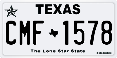 TX license plate CMF1578