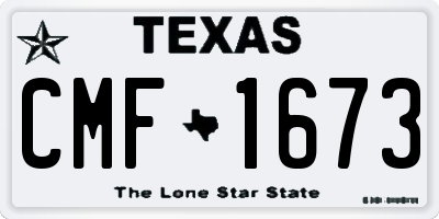 TX license plate CMF1673