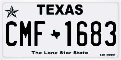 TX license plate CMF1683