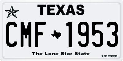TX license plate CMF1953