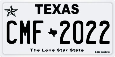 TX license plate CMF2022