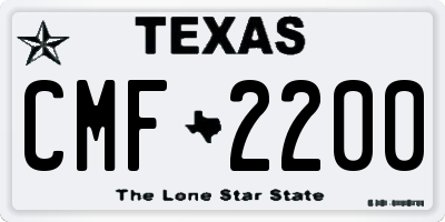 TX license plate CMF2200