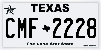 TX license plate CMF2228