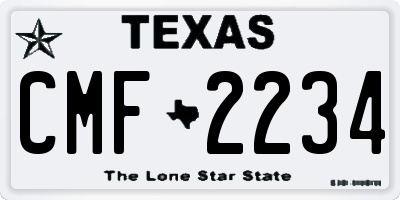 TX license plate CMF2234