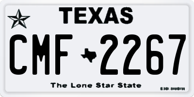 TX license plate CMF2267