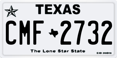TX license plate CMF2732