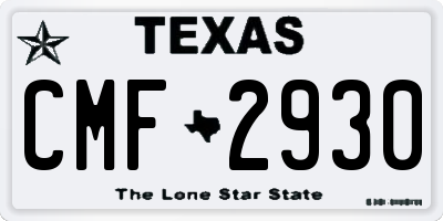 TX license plate CMF2930
