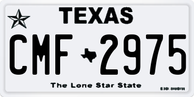 TX license plate CMF2975