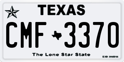 TX license plate CMF3370