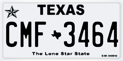TX license plate CMF3464