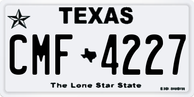 TX license plate CMF4227