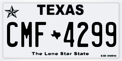 TX license plate CMF4299