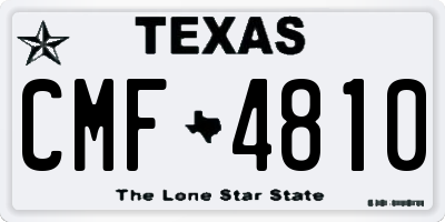 TX license plate CMF4810