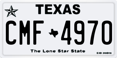 TX license plate CMF4970