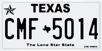 TX license plate CMF5014