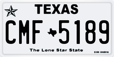 TX license plate CMF5189