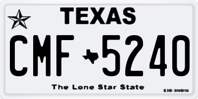 TX license plate CMF5240