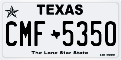 TX license plate CMF5350