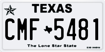 TX license plate CMF5481